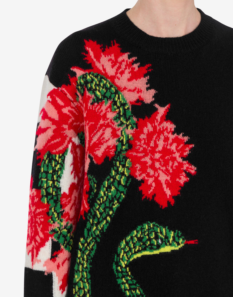 Wool pullover Lunar New Year Black Moschino 3