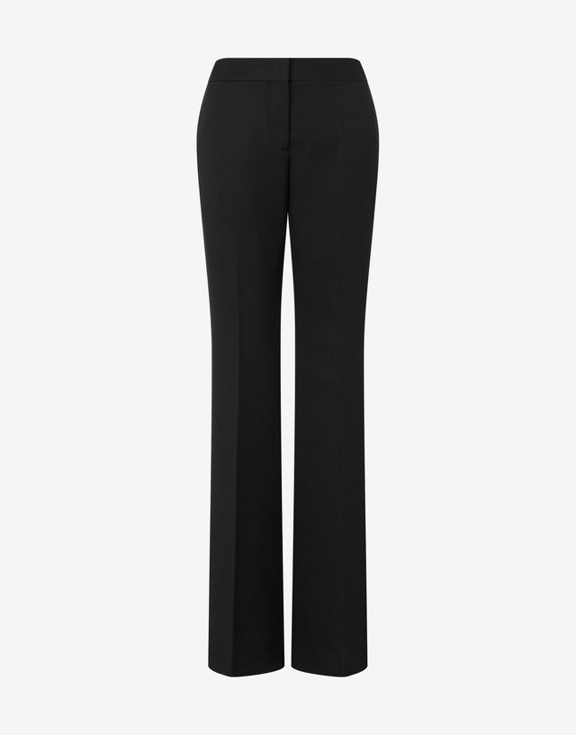 Pantalón diagonal en mezcla de lana y nailon Negro Moschino 0