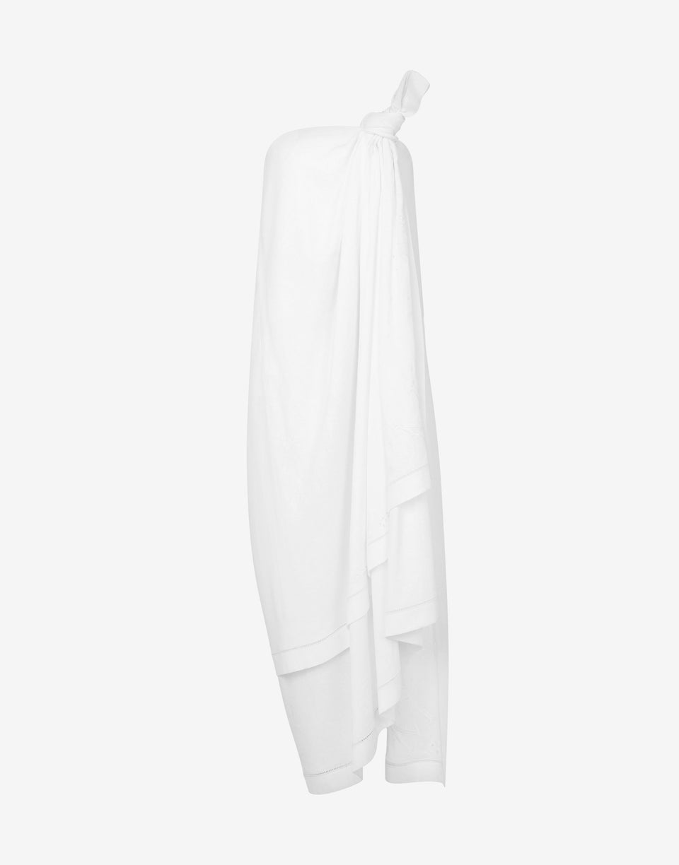 Cotton blend bustier dress M Embroidery White Moschino 0