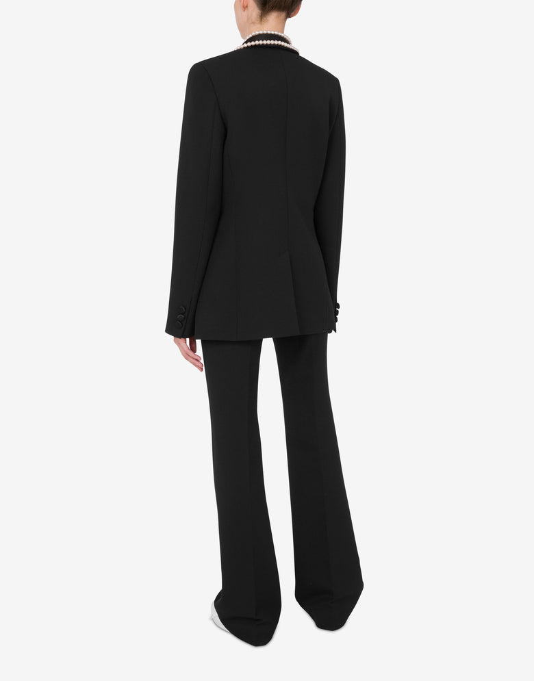 Chaqueta de un solo pecho con maxi collares  Negro Moschino 2