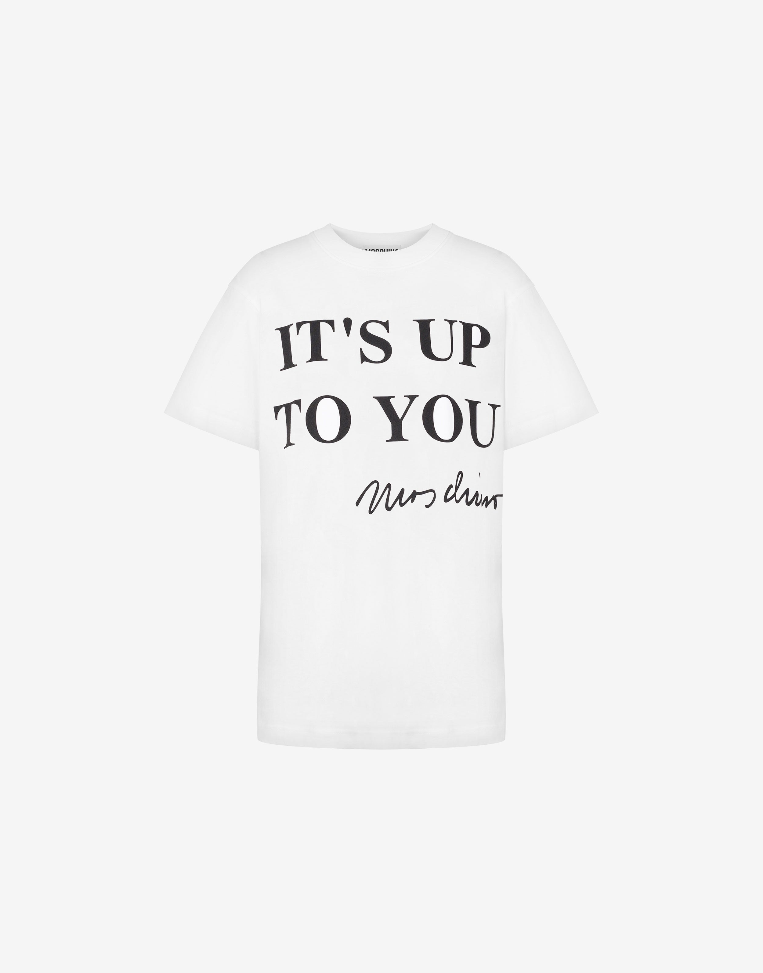 【MOSCHINO】 オーガニックジャージーTシャツ It's Up To You Organic jersey T-shirt It's Up To You | Moschino