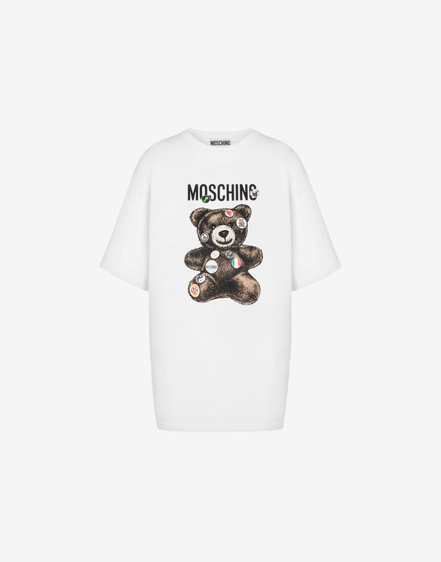 Organic jersey T-shirt Moschino Teddy Bear White Moschino 0
