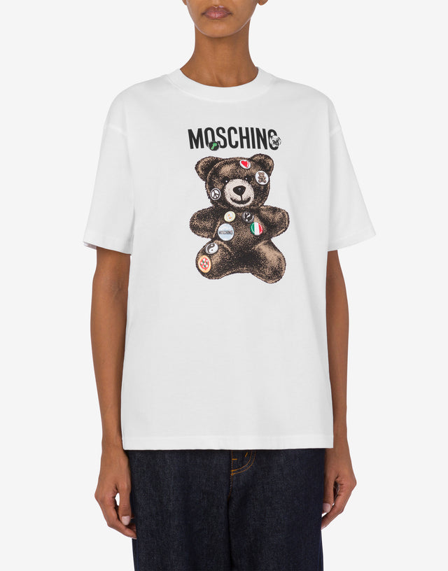 Organic jersey T-shirt Moschino Teddy Bear White Moschino 1