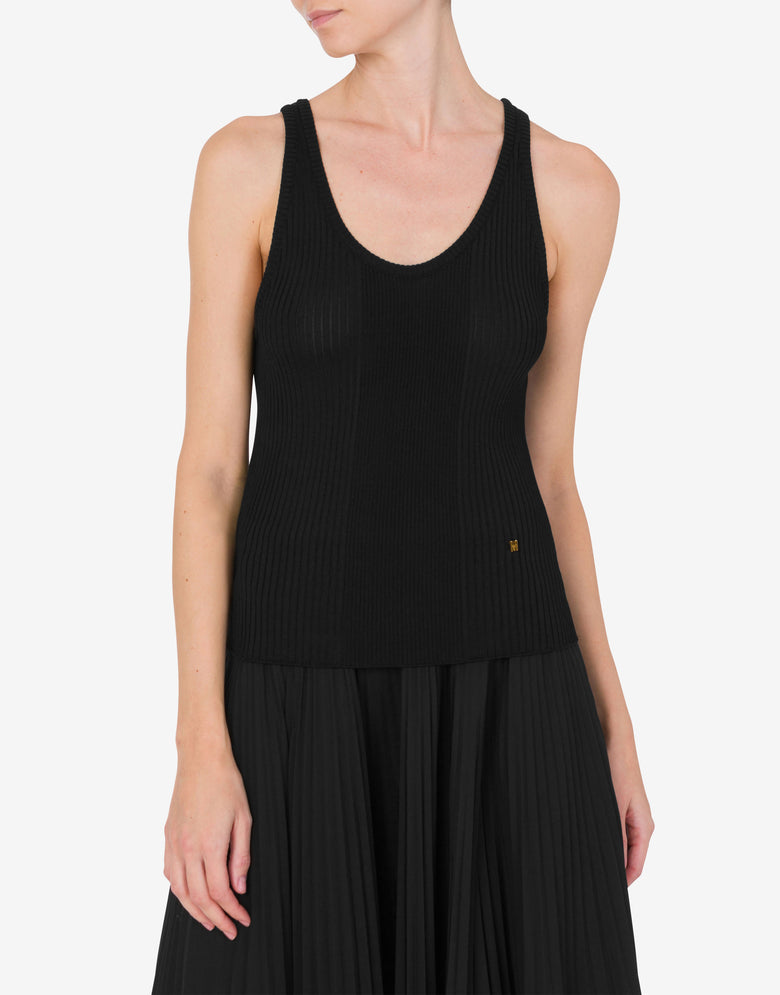 Camiseta de tirantes de viscosa brillante Golden M  Moschino 1