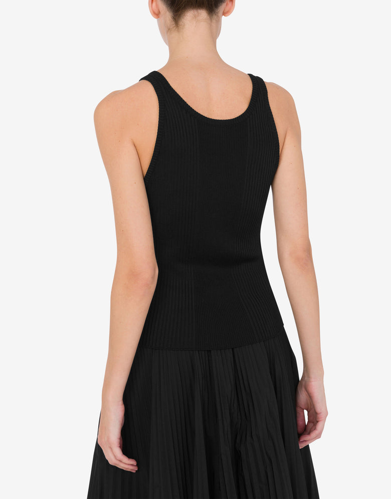 Camiseta de tirantes de viscosa brillante Golden M  Moschino 2