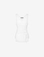 Stretch cotton tank top with laces