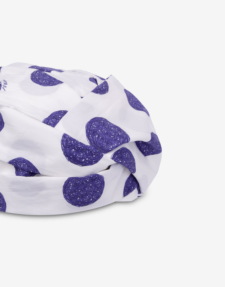Turbante de algodón Biro Lunares Blanco Moschino 2
