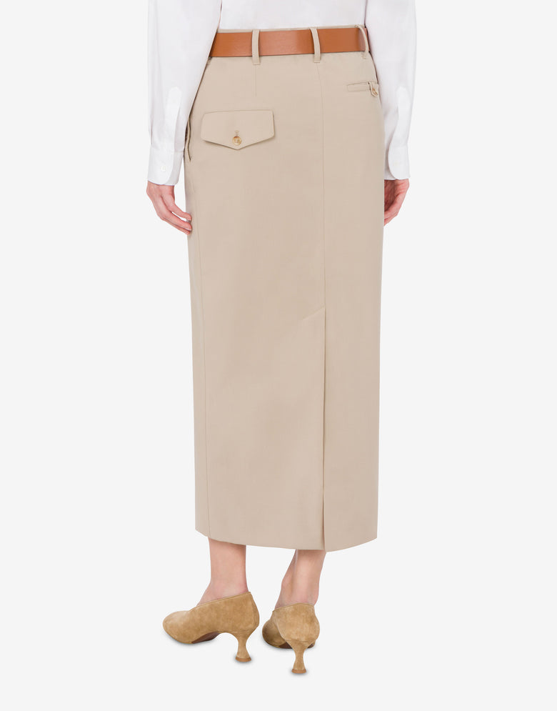 Falda de lona Tailored Twist Beige claro Moschino 2