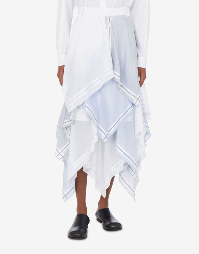 Poplin Skirt Handkerchief White Moschino 1