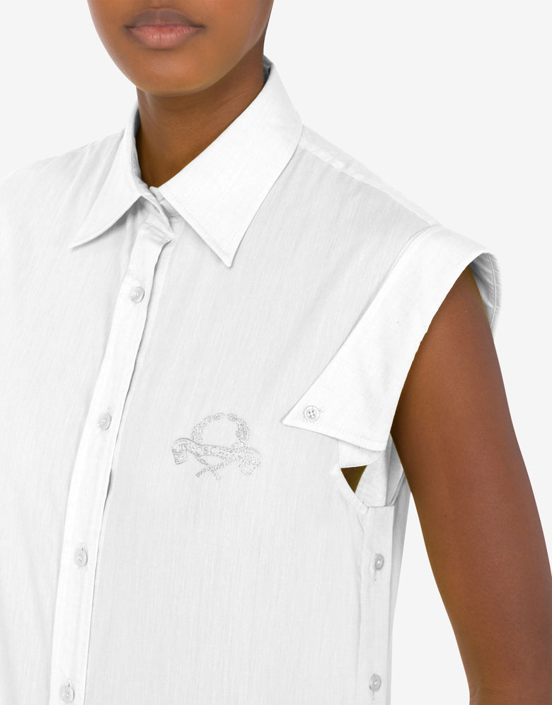 Camiseta sin mangas Multi Collars Blanco Moschino 3