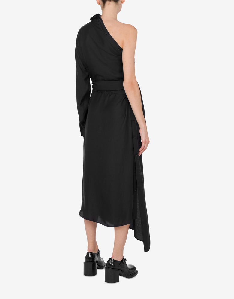 Vestido de un hombro Tailored Twist Negro Moschino 2