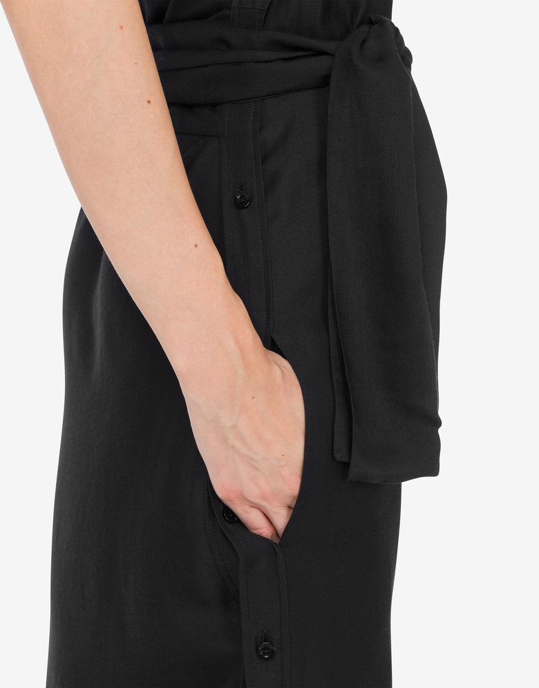 Vestido de un hombro Tailored Twist Negro Moschino 3