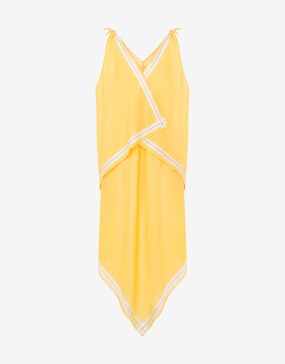 府绸连衣裙jacquard Handkerchief 黄色 Moschino 0