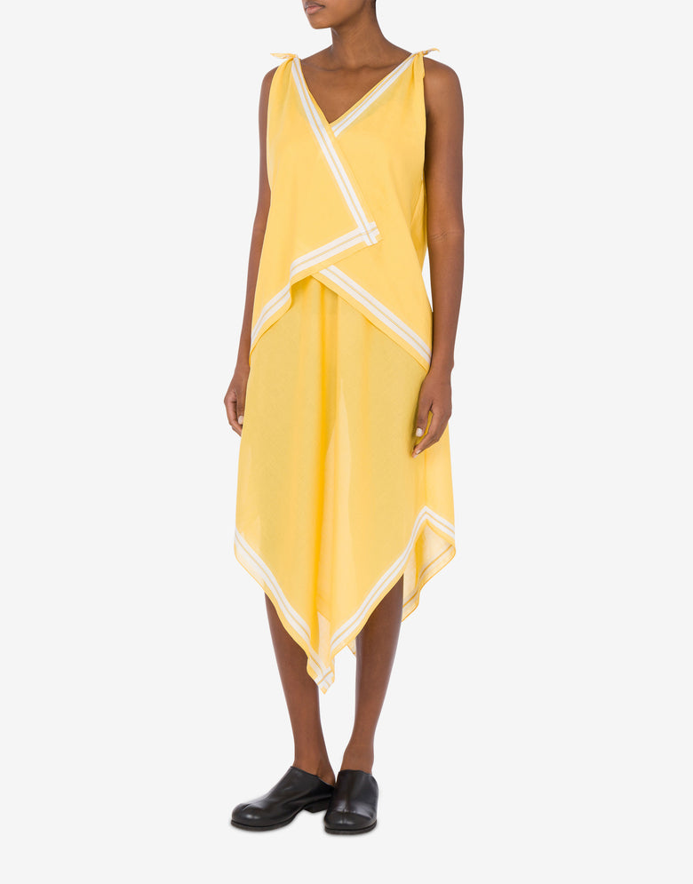 府绸连衣裙jacquard Handkerchief 黄色 Moschino 1