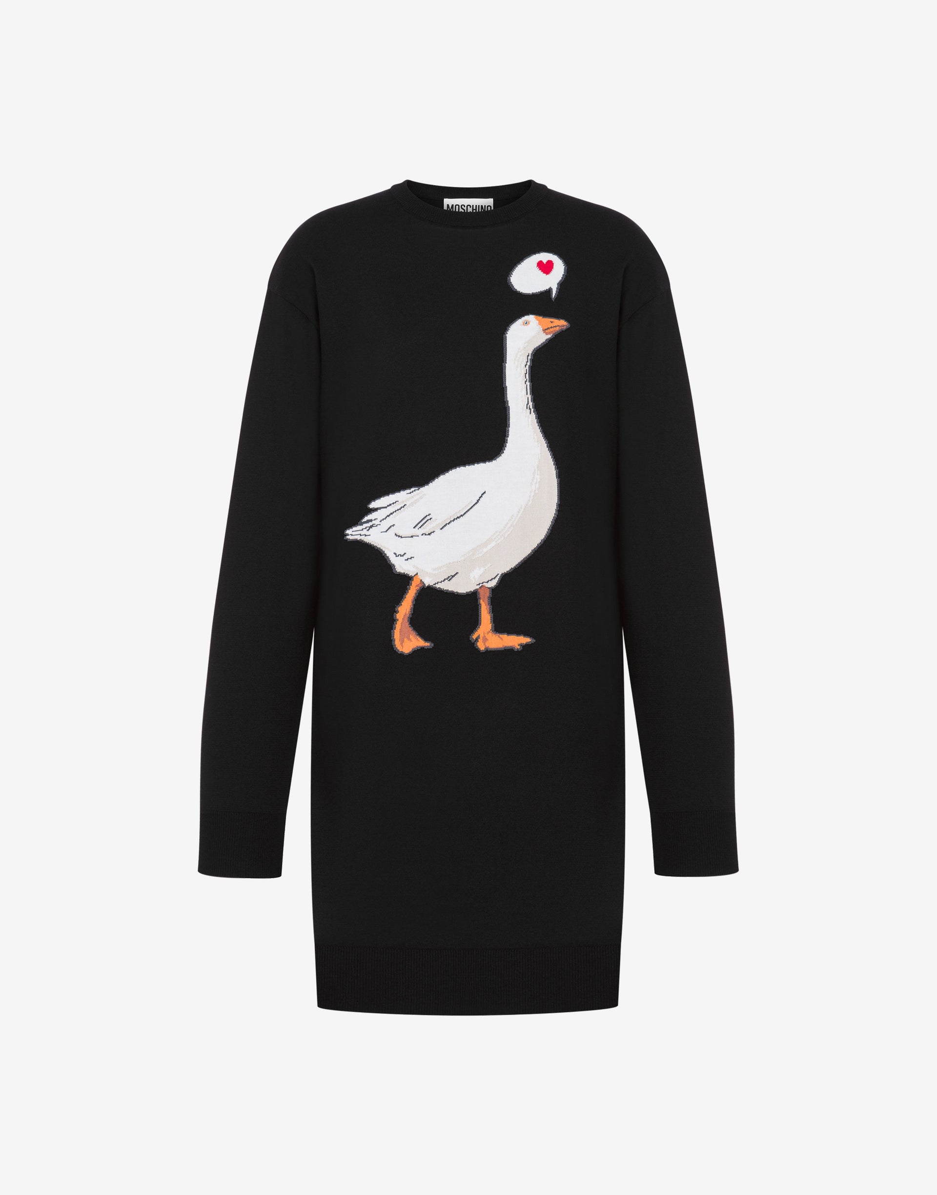 Moschino - Cotton Knit Dress Goose - Black - 44 Moschino - Cotton Knit Dress Goose - Black - 44