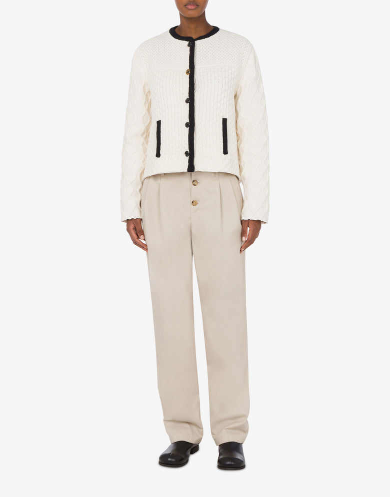 针织外套Tailored Twist 象牙色 Moschino 1
