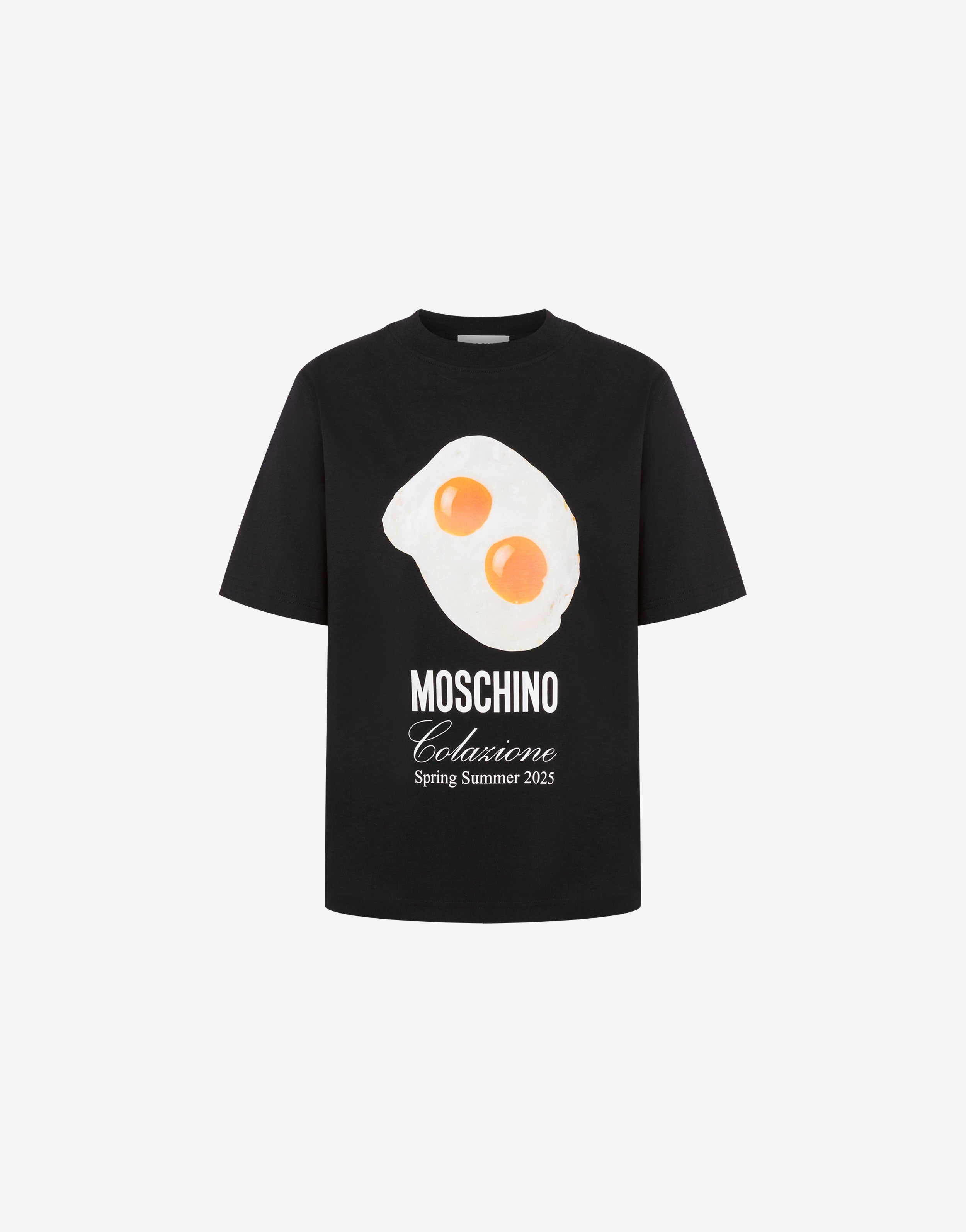 ◆MOSCHINO◆モスキーノ Organic Jersey T-shirt Eggs Print Organic Jersey T-shirt Eggs Print | Moschino