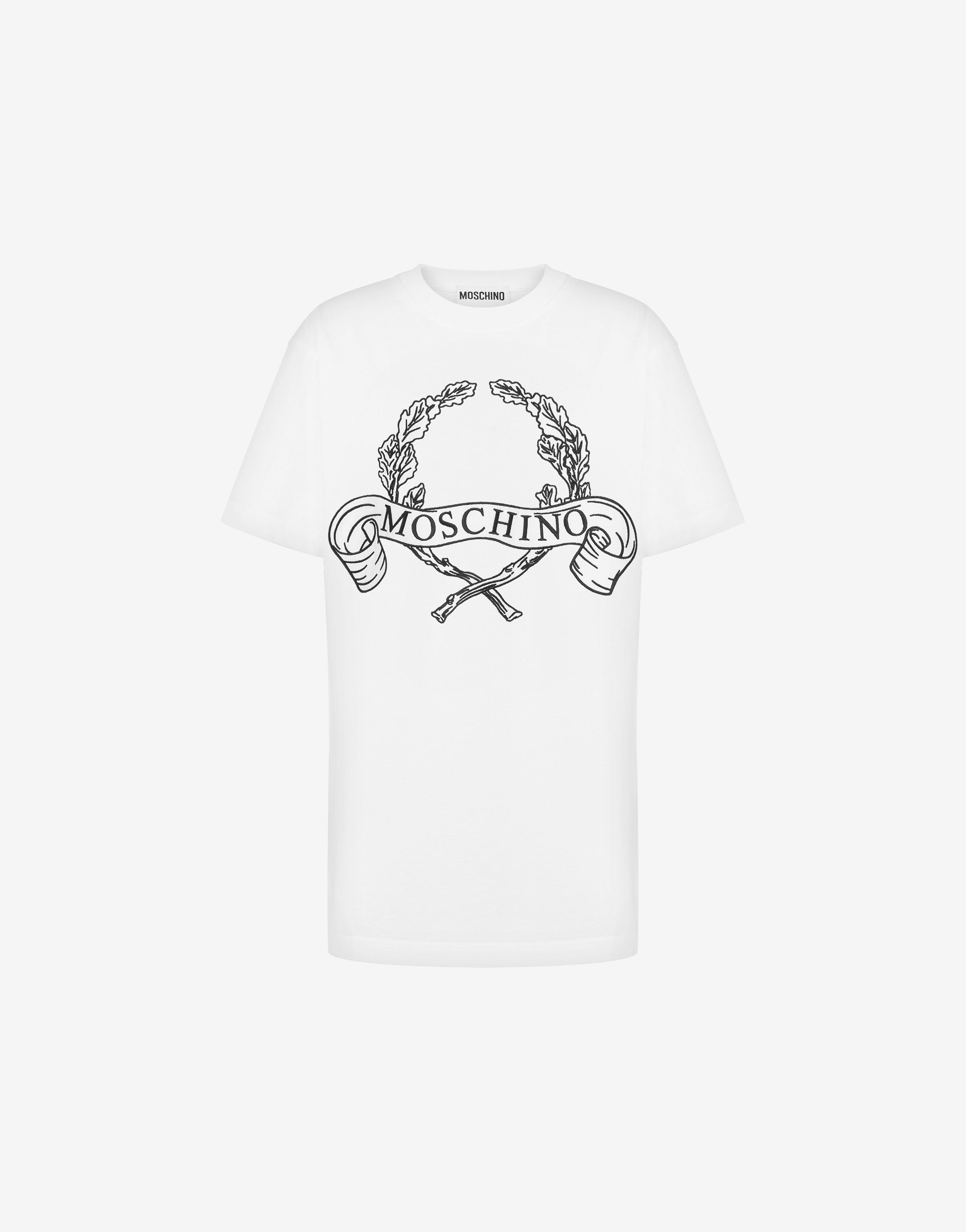 Tシャツ・カットソー MOSCHINO COUTURE Woman T-Shirt White 1 07030541 1555 Stretch jersey t-shirt with logo | Moschino