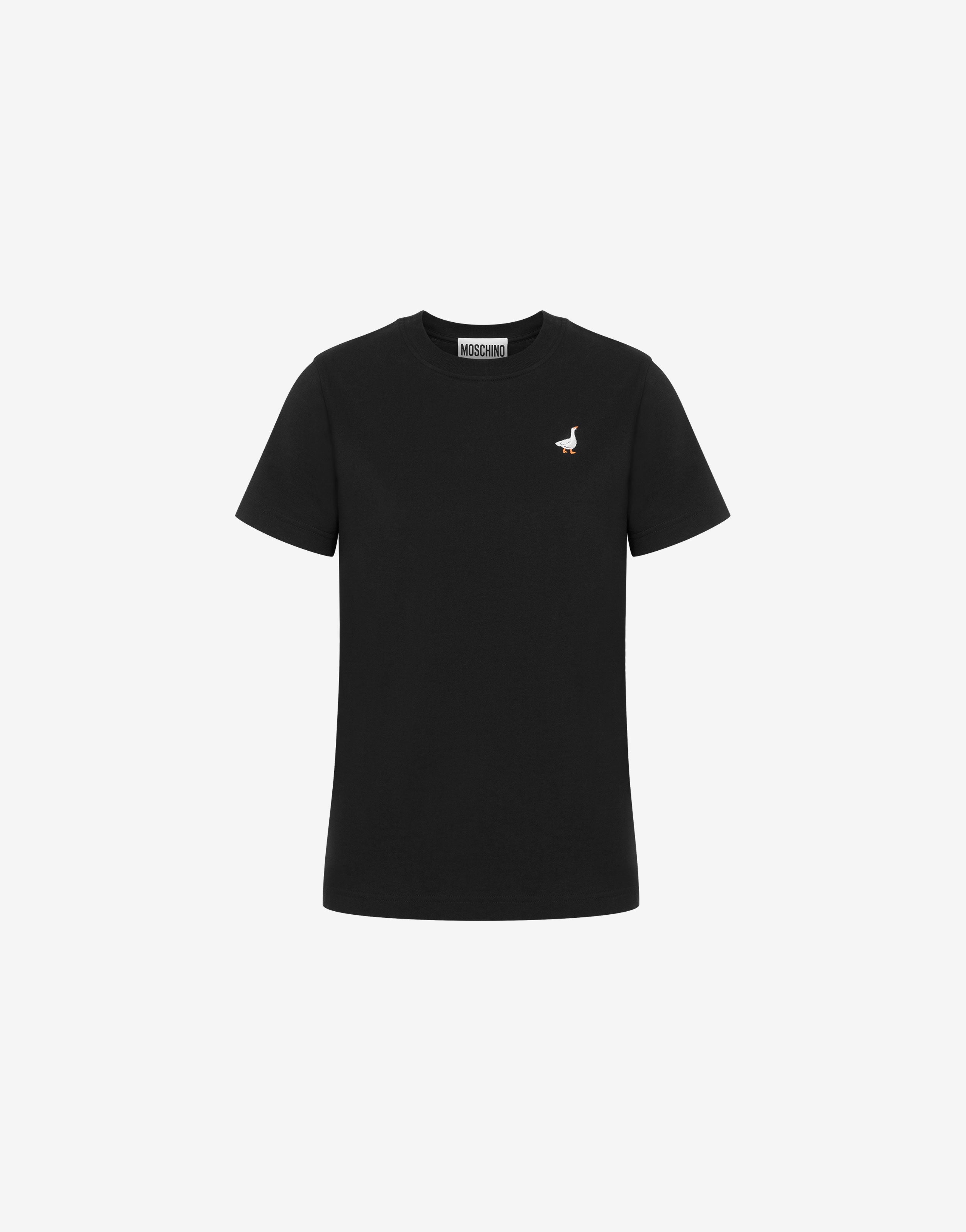 有机针织 T 恤Goose Embroidery