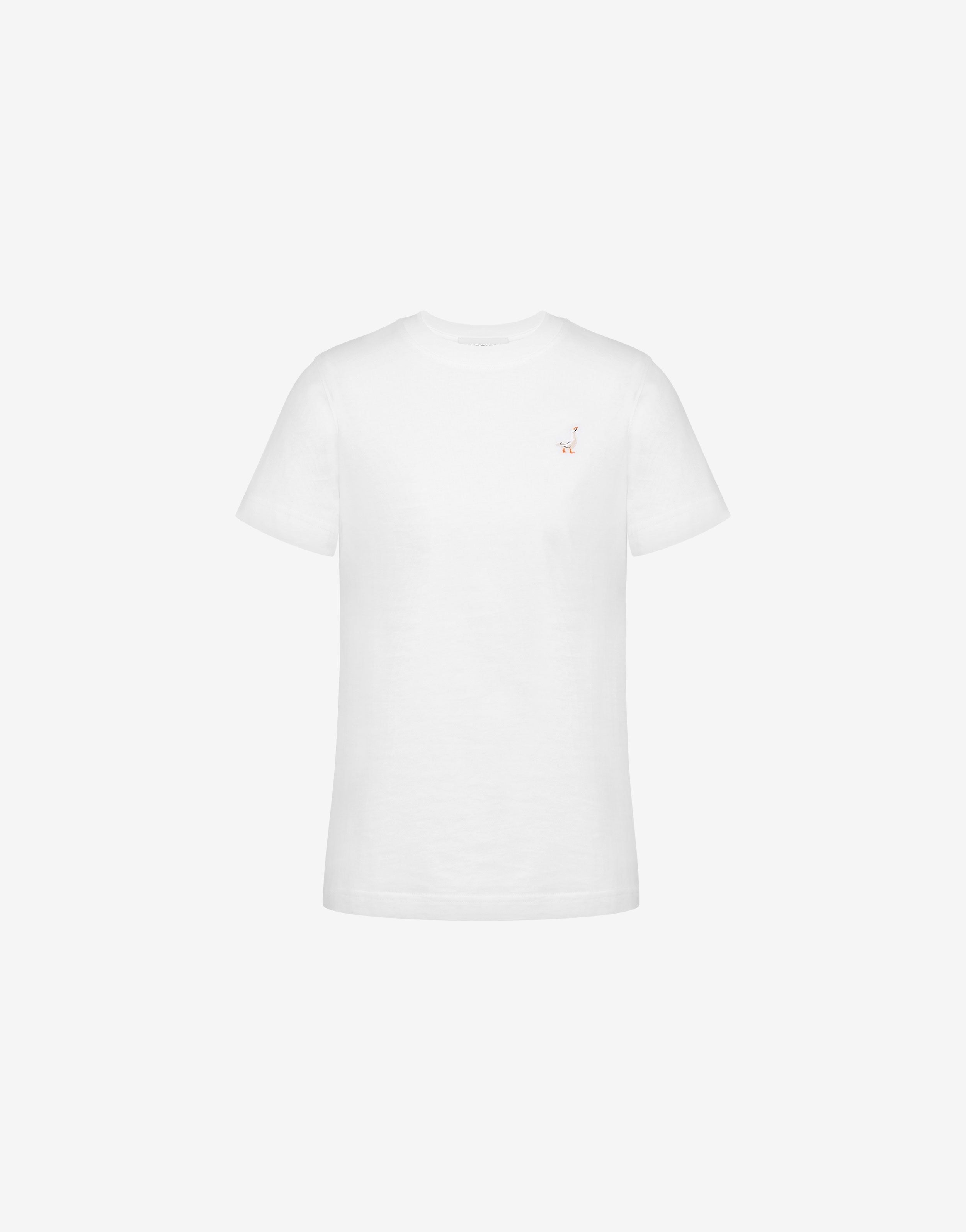 Tシャツ・カットソー MOSCHINO COUTURE Woman T-Shirt White 07140541 3001 Stretch jersey t-shirt with logo | Moschino