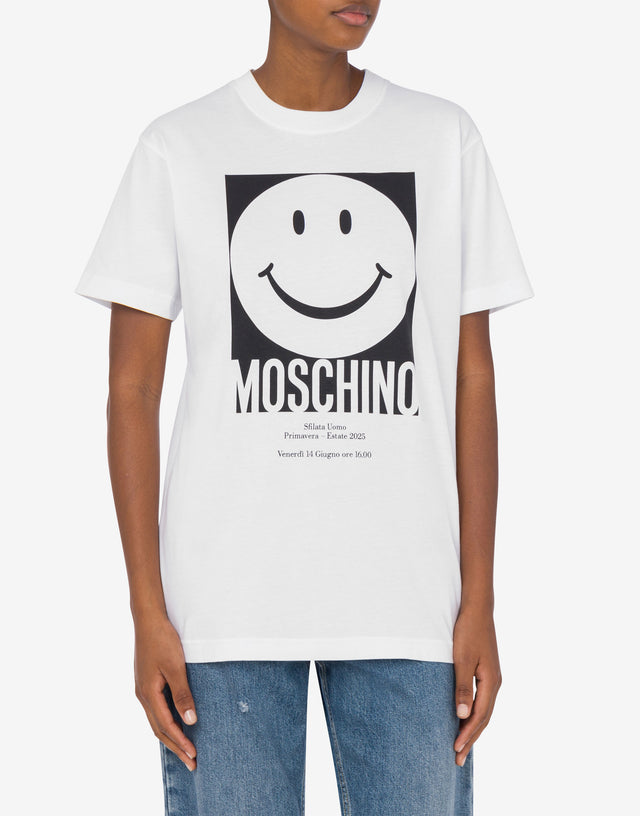 Organic Jersey T-shirt Smiley® White Moschino 1