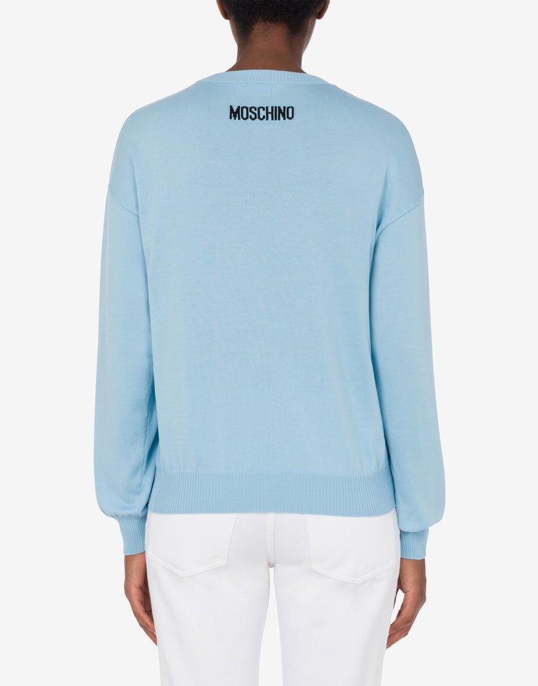 Goose 棉质套头衫  天蓝色 Moschino 2