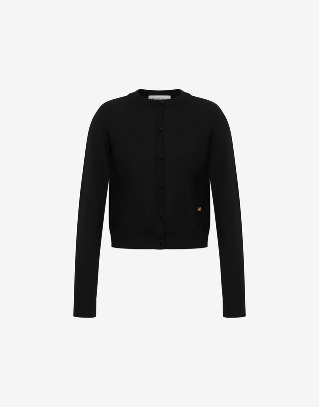 Golden M wool and silk cardigan  Moschino 0