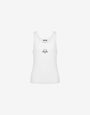 Stretch Cotton Tank Top Laurel Crown Logo