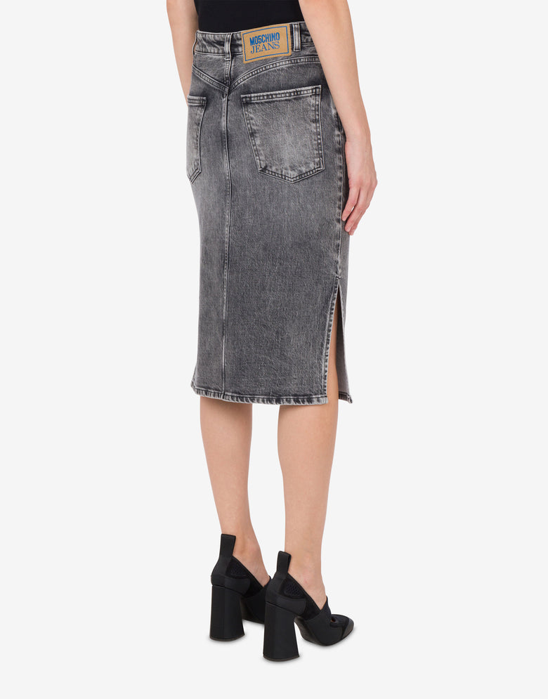 弹力牛仔裙 深灰色 Moschino Jeans 2