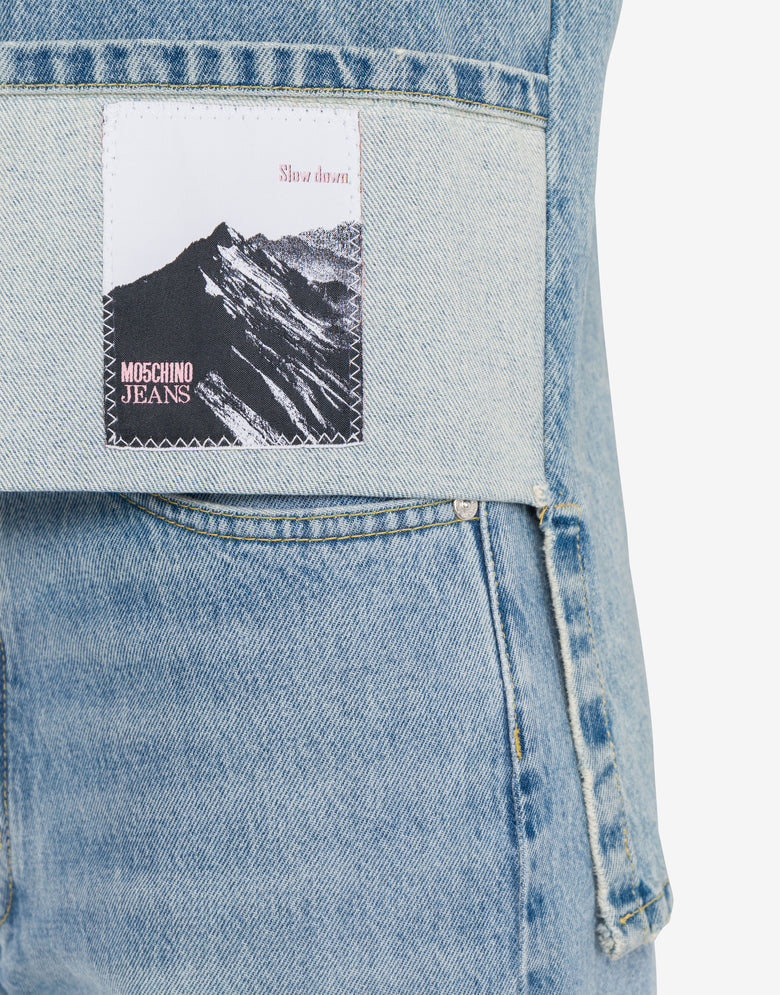 Blusa vaquera con parche Blue Denim Moschino Jeans 3