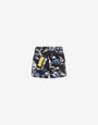 Punk Print Pantalones cortos de algodón elástico
