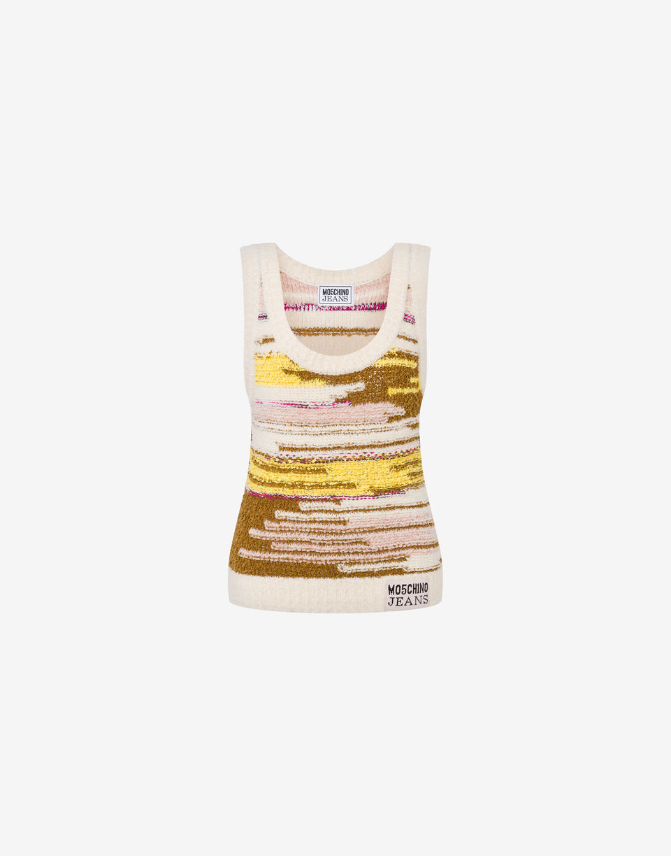 Top de punto multicolor Marfil Moschino Jeans 0