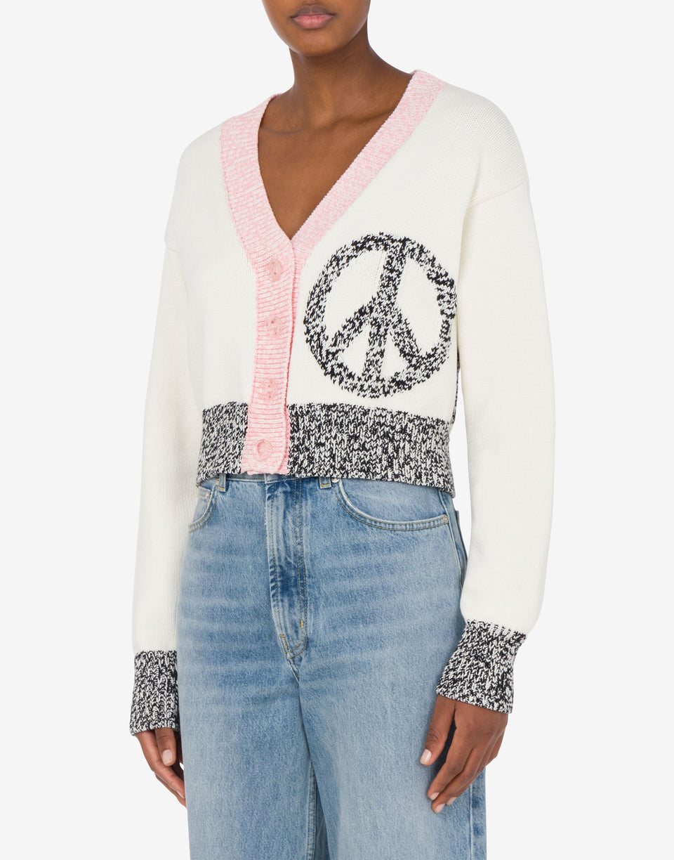 Cotton and nylon cardigan Urban Ivory Moschino Jeans 1