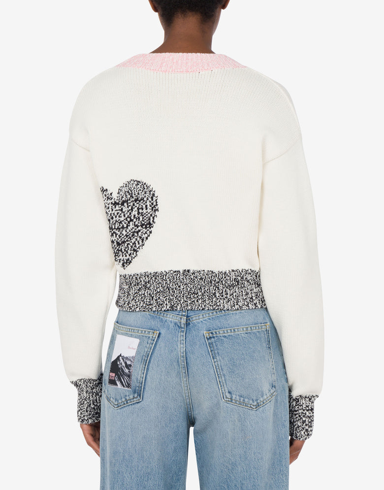 UrbanCárdigan de algodón y nailon Marfil Moschino Jeans 2
