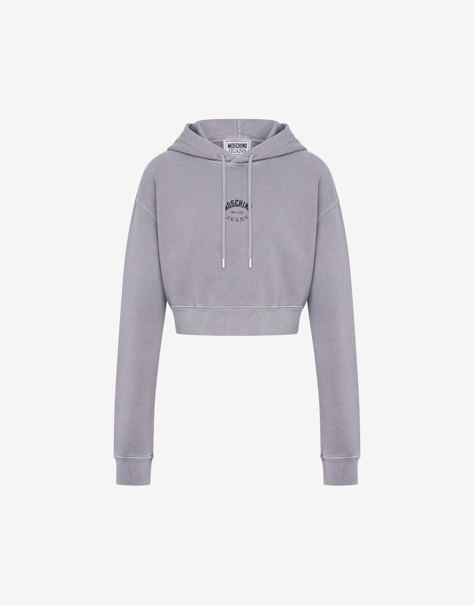 Sudadera corta de algodón  Gris Moschino Jeans 0