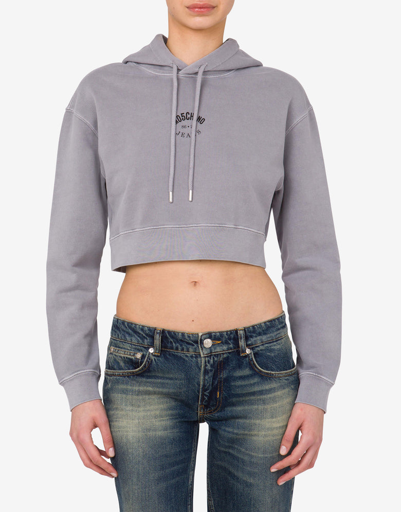 Sudadera corta de algodón  Gris Moschino Jeans 1