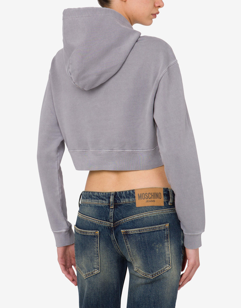 Sudadera corta de algodón  Gris Moschino Jeans 2