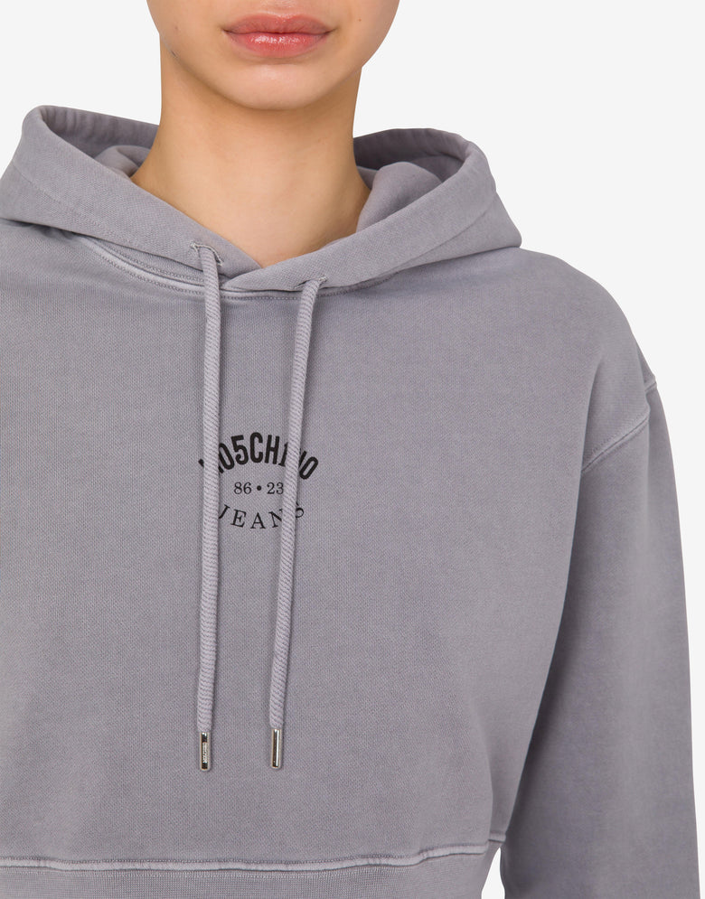Sudadera corta de algodón  Gris Moschino Jeans 3