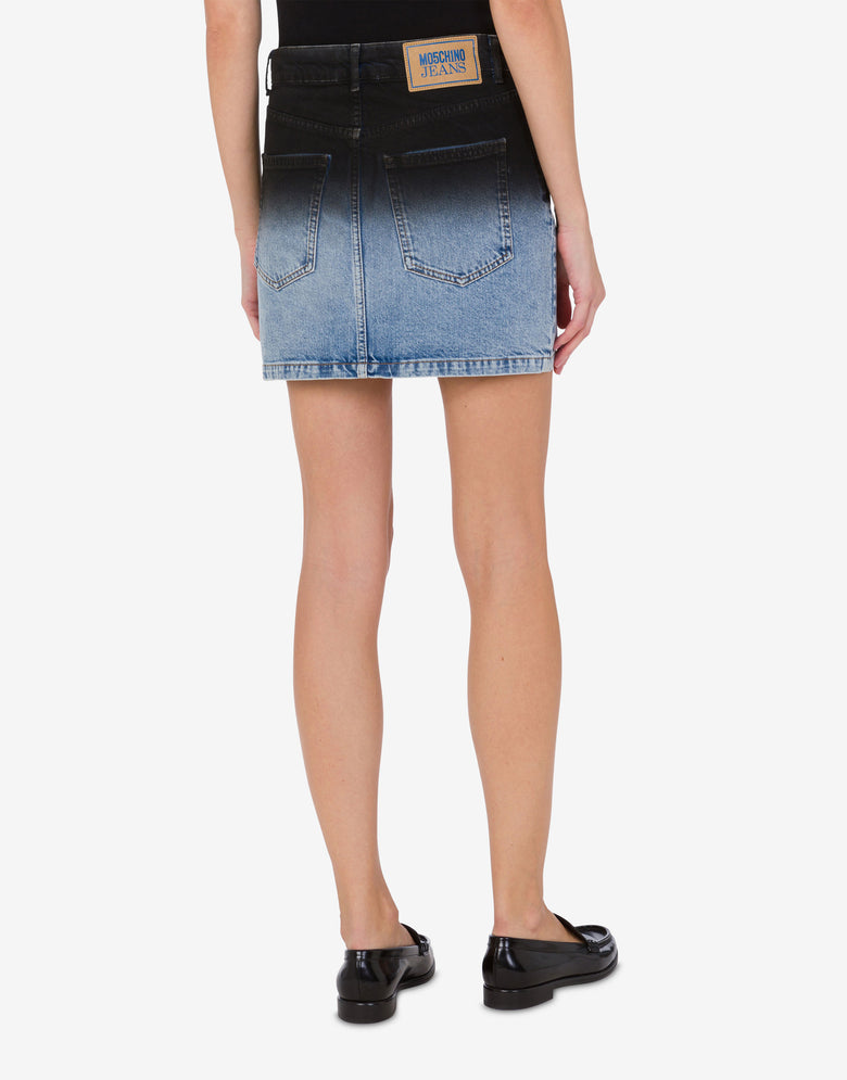 Minifalda vaquera degradé Negro Moschino Jeans 2