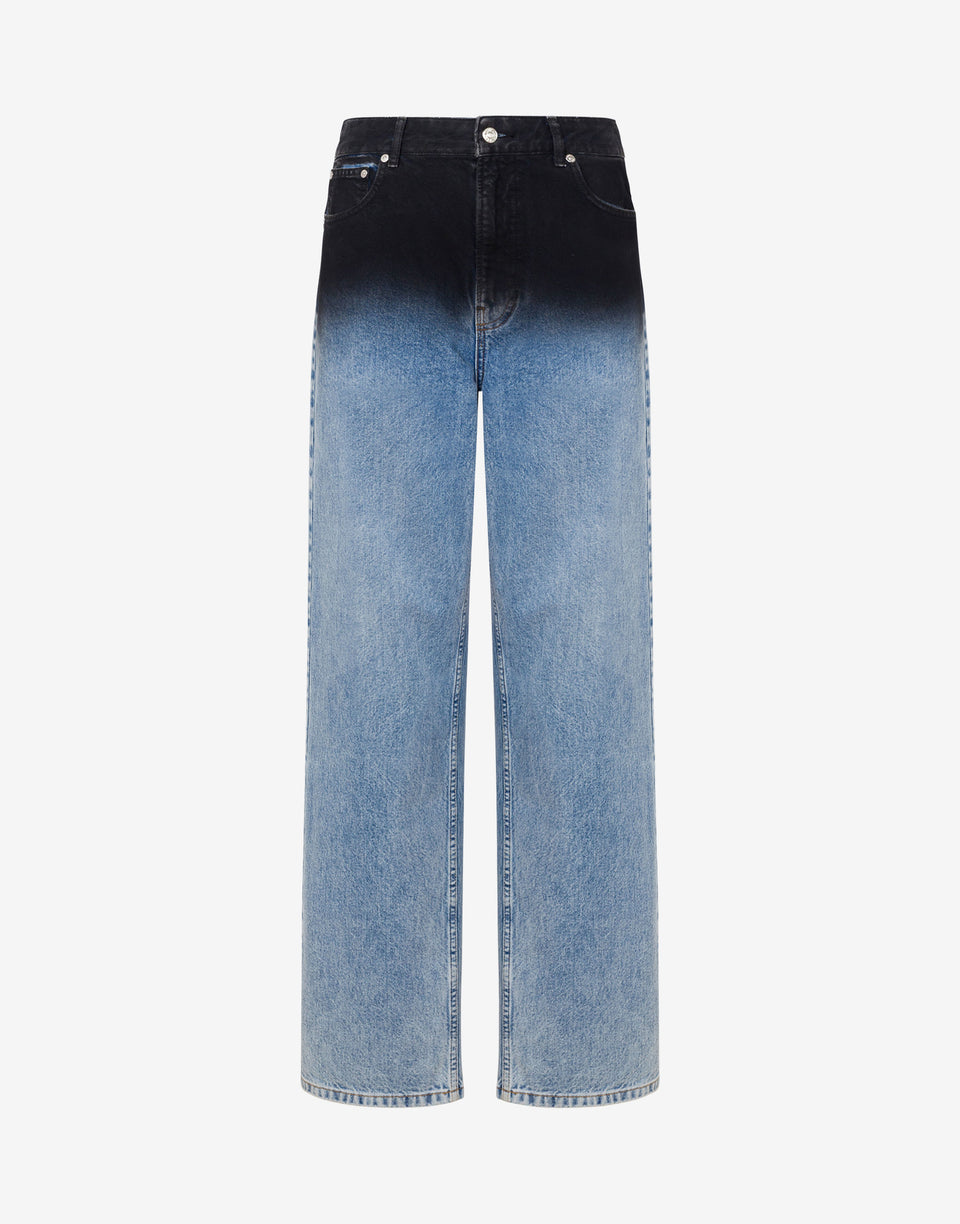 Degradé denim pants Blue Denim Moschino Jeans 0