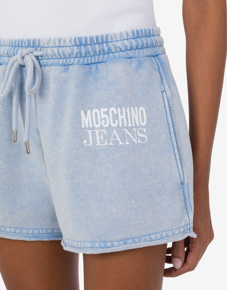 带徽标的长毛绒短裤 天蓝色 Moschino Jeans 3