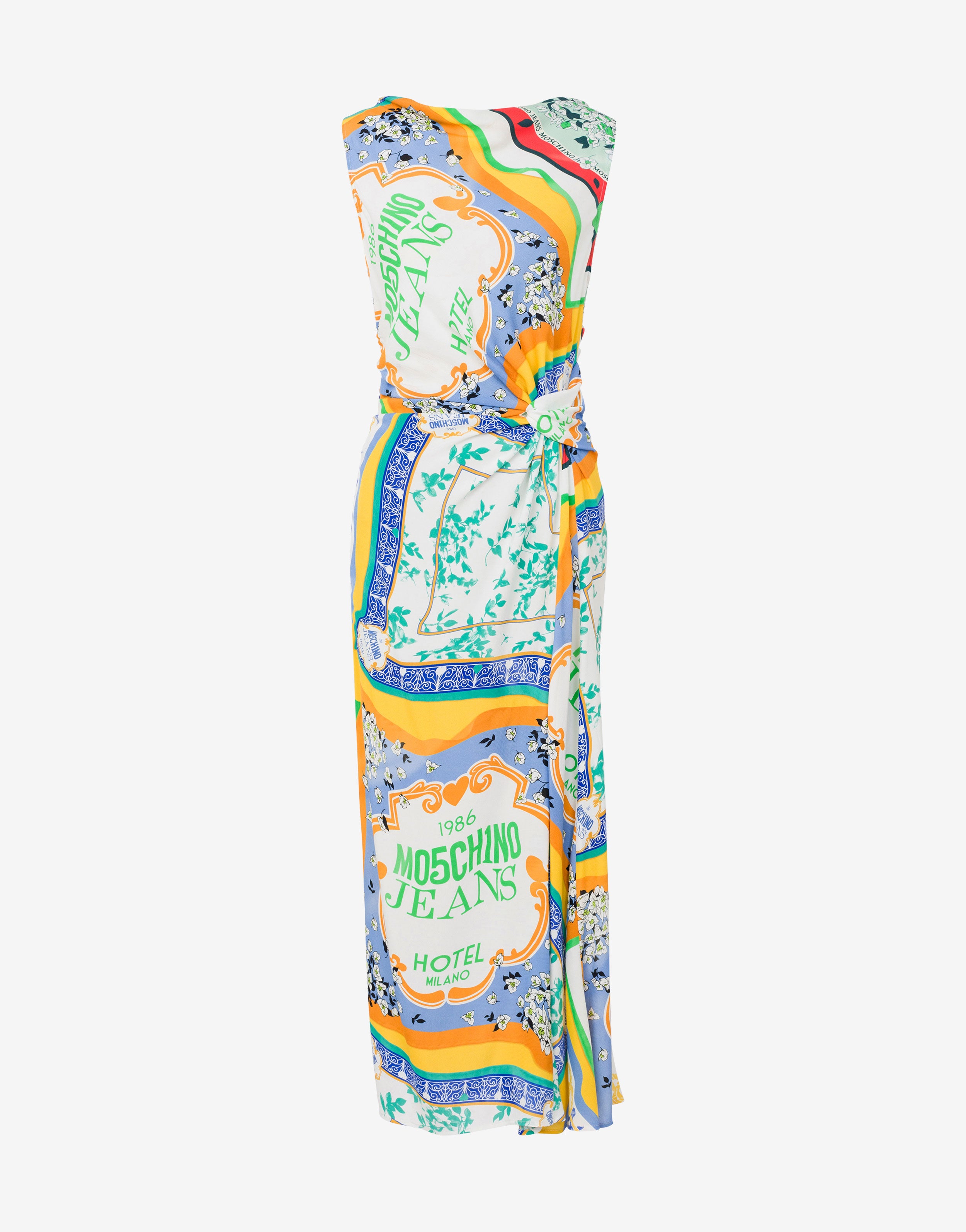ワンピース MOSCHINO JEANS Woman Dress Multicolor 04943702 3555 MOSCHINO JEANS Printed Midi Dress | Black | FARFETCH