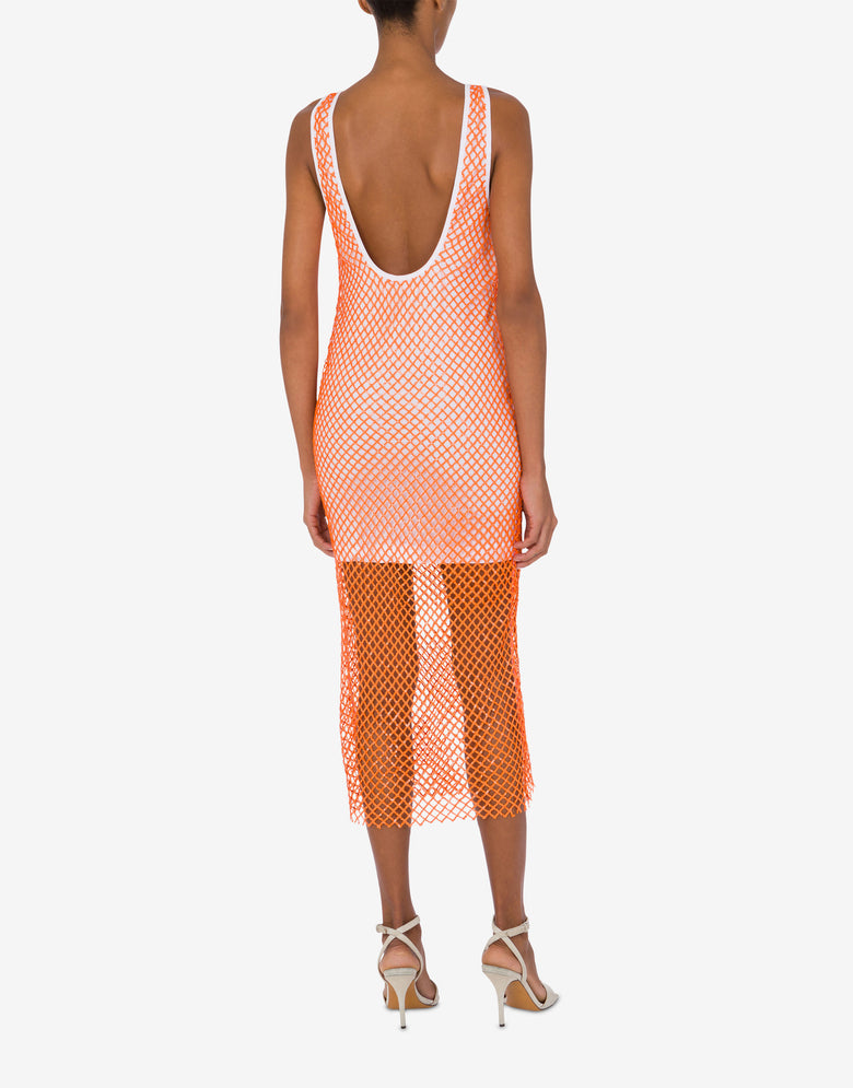 Dress in net and sequins Orange Moschino Jeans 2