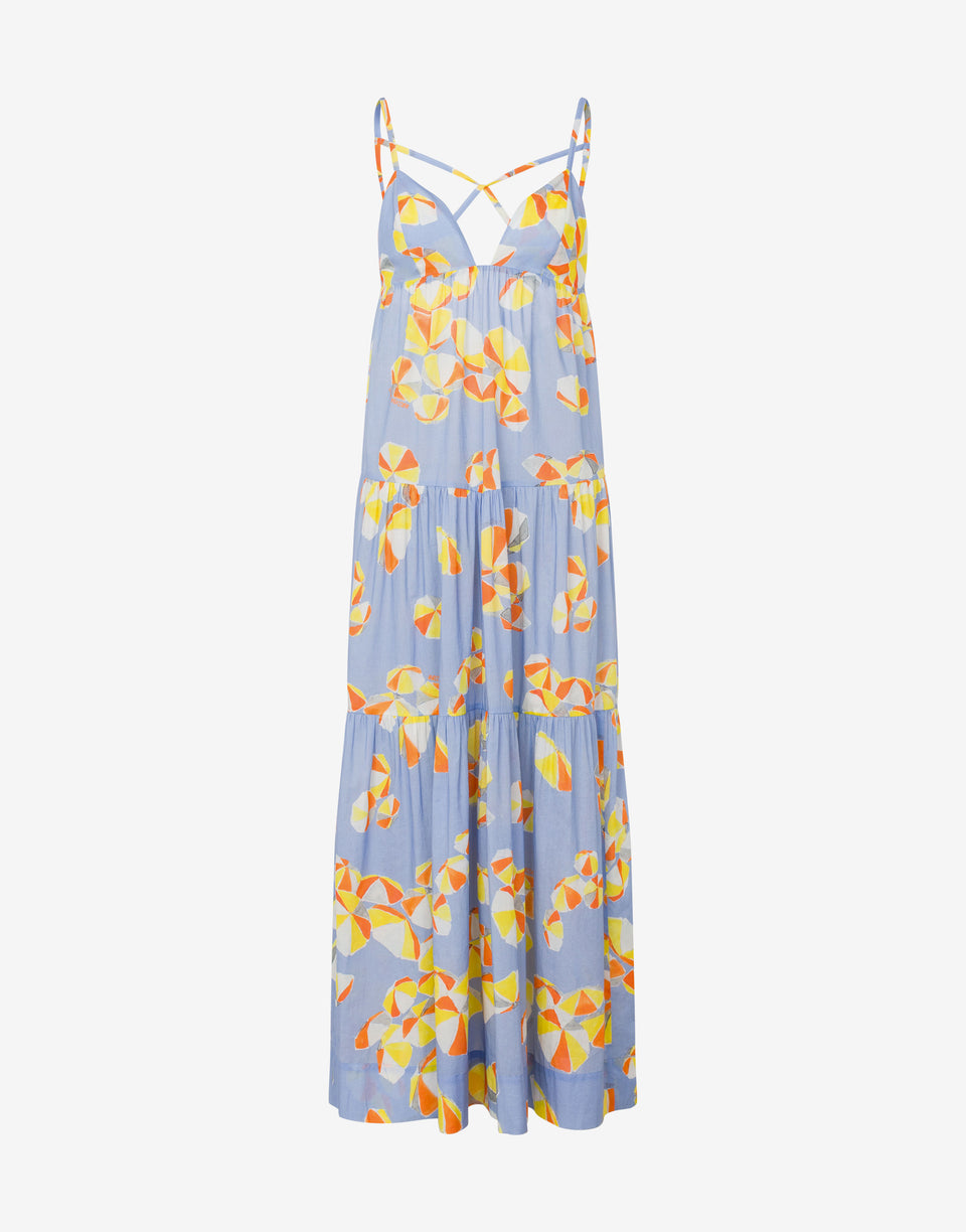 Dress in cotton voile Beach Umbrella Azure Moschino Jeans 0