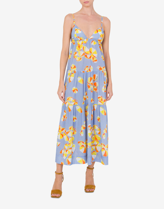 Dress in cotton voile Beach Umbrella Azure Moschino Jeans 1