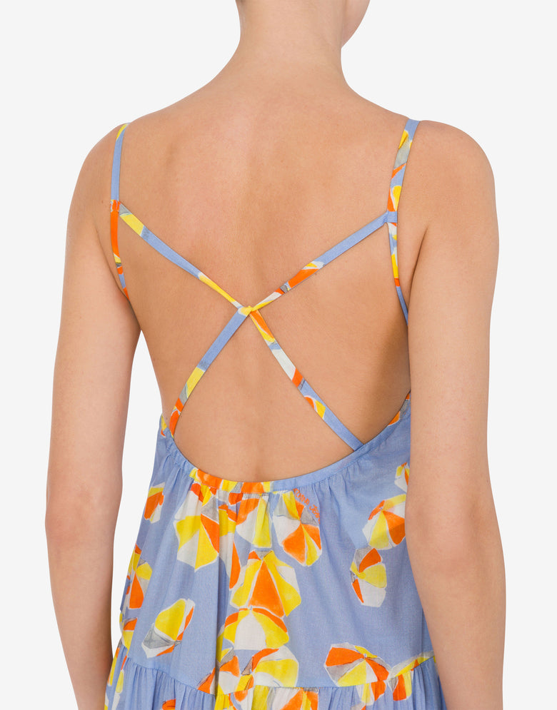 Dress in cotton voile Beach Umbrella Azure Moschino Jeans 3