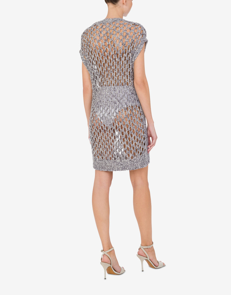 Vestido de punto perforado Negro Moschino Jeans 2