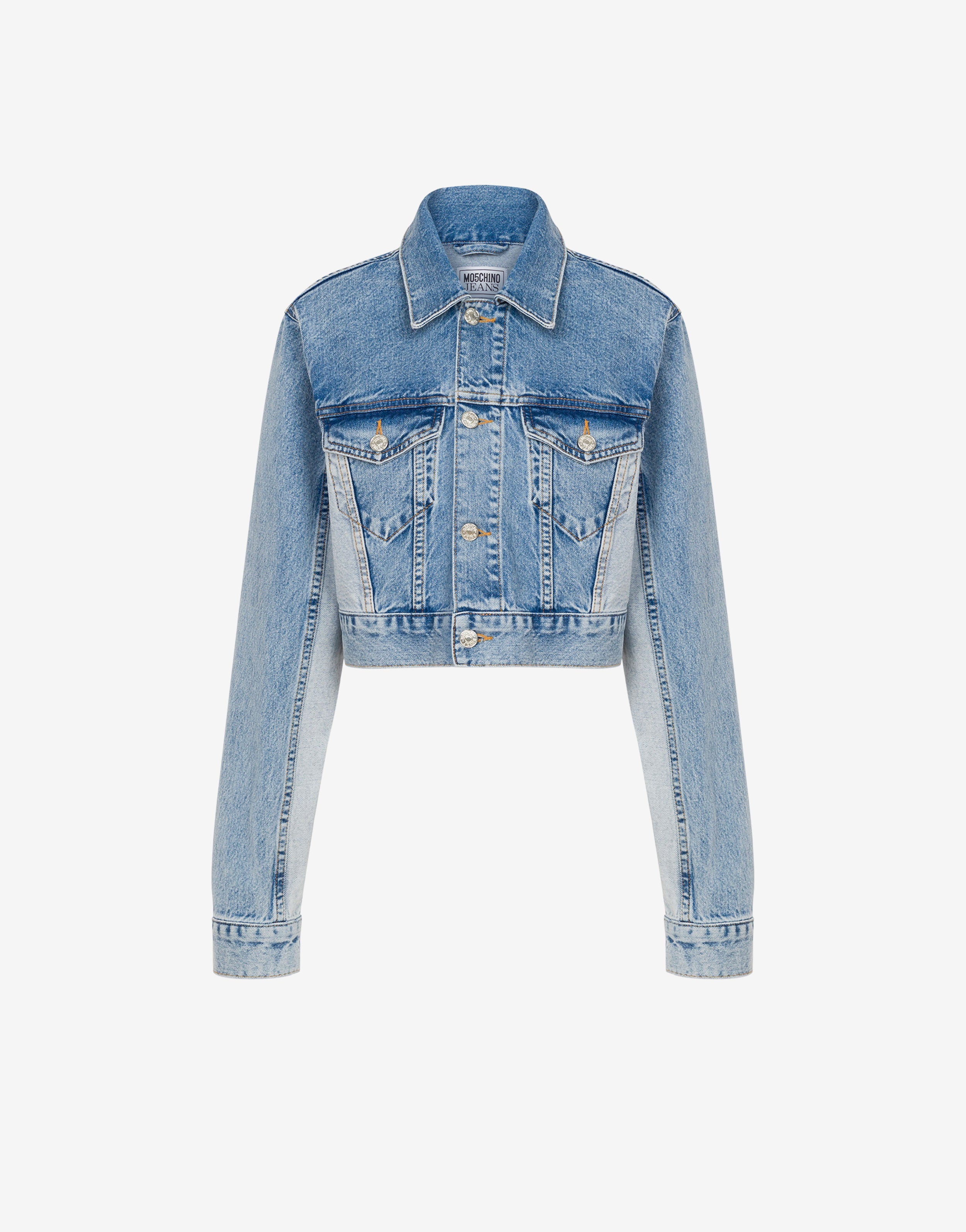 モスキーノジーンズ コート Two-tone denim cropped jacket Moschino Jeans | Moschino