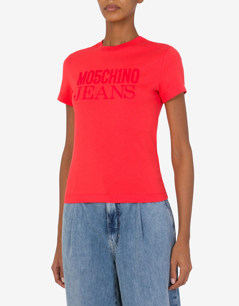 带徽标的针织 T 恤 红色 Moschino Jeans 1