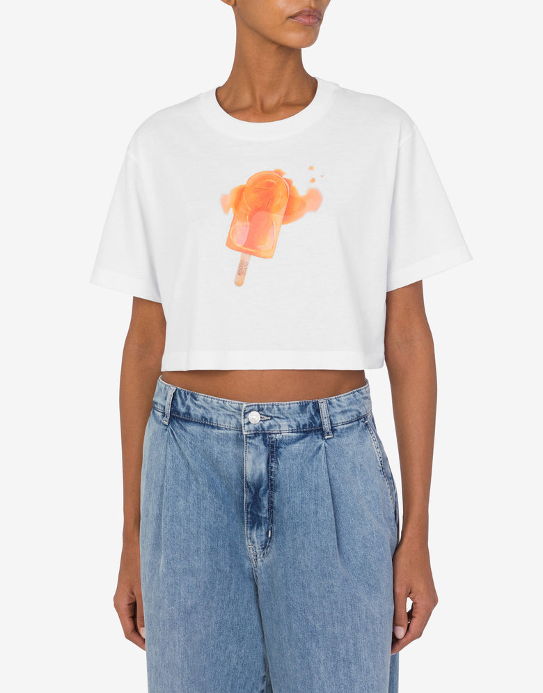 Camiseta de manga corta Ice Cream Blanco Moschino Jeans 1